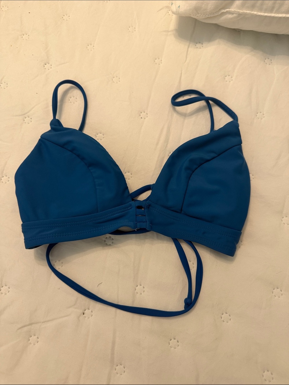 No Boundaries Teal Blue Triangle Swim Top